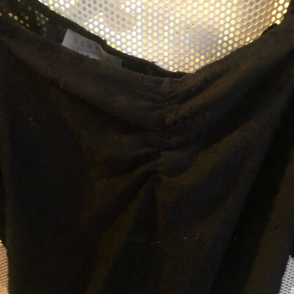 Status by Chenault - Black Puff-Sleeve Women's Top - Classic Square Neck